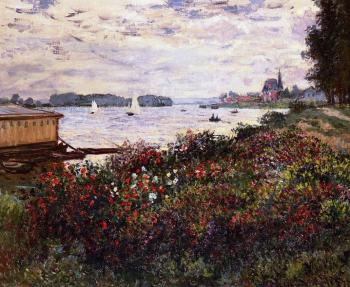 尅勞德 莫奈 Riverbank at Argenteuil 尅勞德 莫奈 Riverbank at Argenteuil